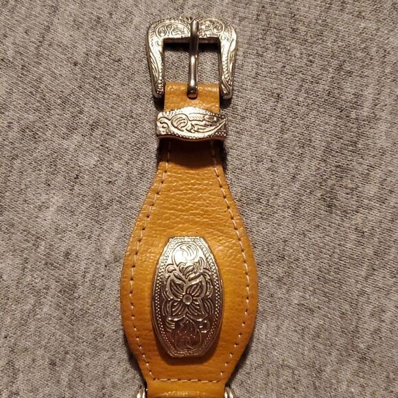 Giordano Replica Indian Head Coin‎ 1914 Watch Womens Concho Leather Band - Picture 3 of 12